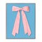 Stupell Industries Pink Satin Bow on Blue Framed Giclee, design by Jilly Jack Designs